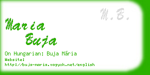 maria buja business card